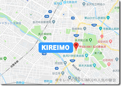 キレイモ(KIEIMO)金沢香林坊アトリオ店の地図